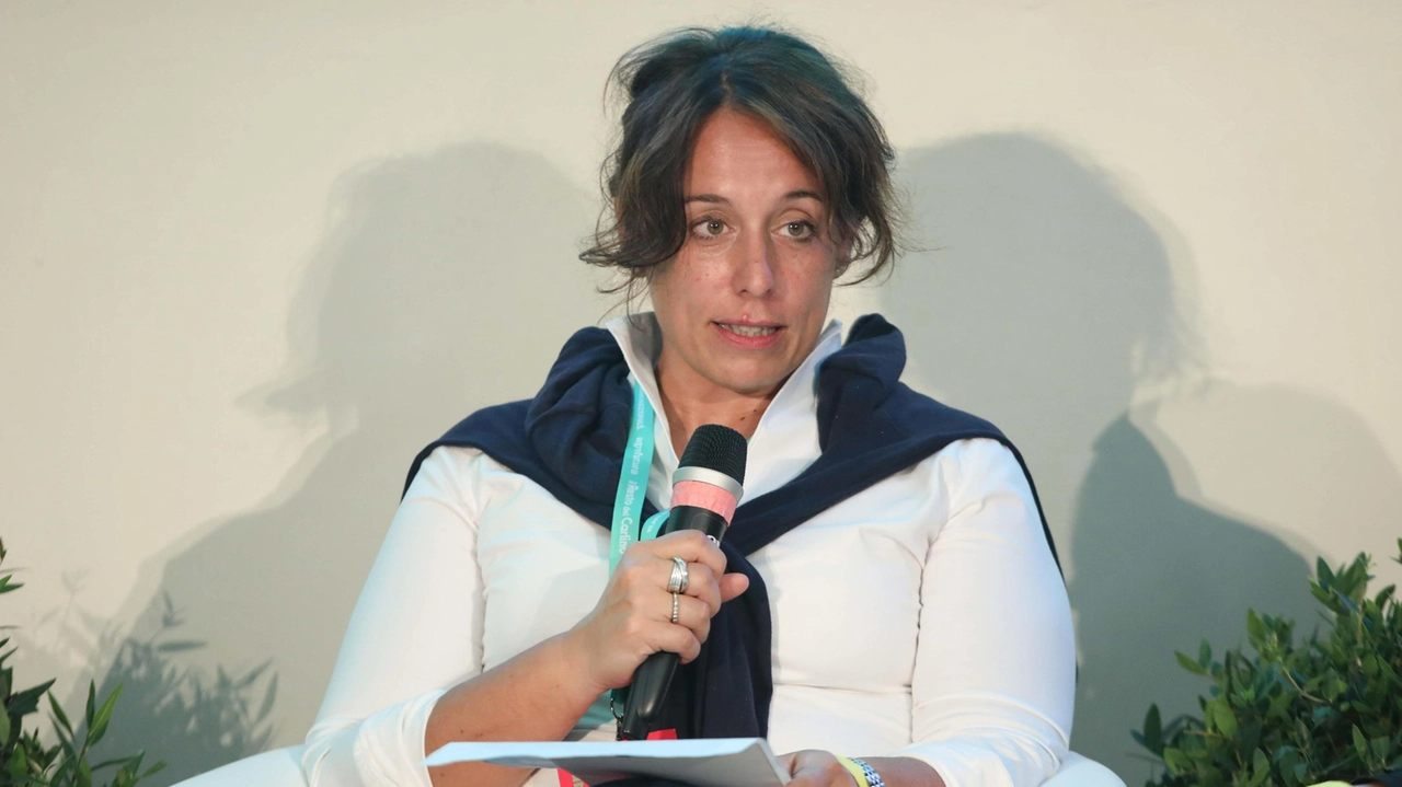 Giorgia Agostini del Podere Valzerino in Maremma dove si produce luppolo Giorgia Agostini del Podere Valzerino in Maremma dove si produce luppolo