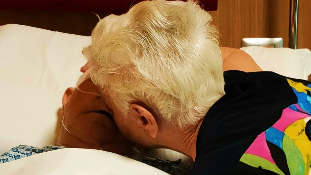 Il tenero bacio tra i due sposi Il tenero bacio tra i due sposi