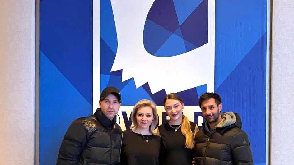 Francesco Corazza, ultimo a destra, a Boston per qualificazioni Olimpiadi