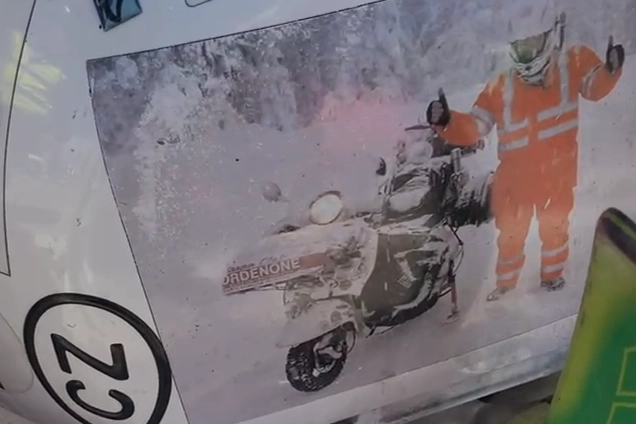 La Vespa con gli sci