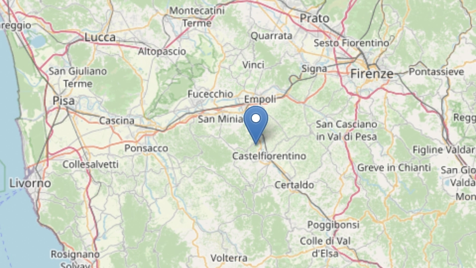 Castelfiorentino è l'epicentro della scossa di terremoto di 2.2 gradi Richter chiaramente avvertita anche a San Miniato Castelfiorentino è l'epicentro della scossa di terremoto di 2.2 gradi Richter chiaramente avvertita anche a San Miniato
