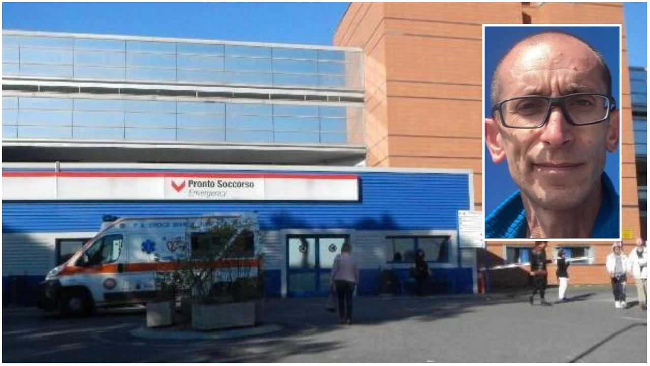L'esterno dell'ospedale Versilia e, nel riquadro, il dottor Angelini L'esterno dell'ospedale Versilia e, nel riquadro, il dottor Angelini