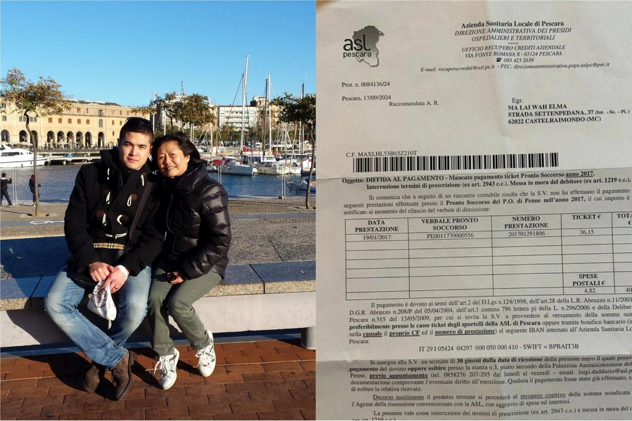 Elma Ma Lai Wah, mamma di Marco Tanda, tra le 29 vittime di Rigopiano, dopo 7 anni è stata diffidata a pagare il ticket del malore avuto al pronto soccorso di Penne (Pescara)