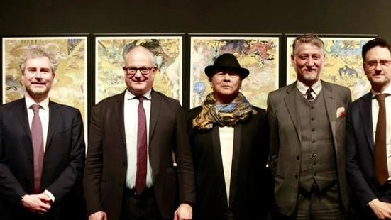 Un momento della presentazione a cui hanno partecipato anche il ministro Giuli, il sindaco di Roma Gualtieri quello di Lucca Pardini