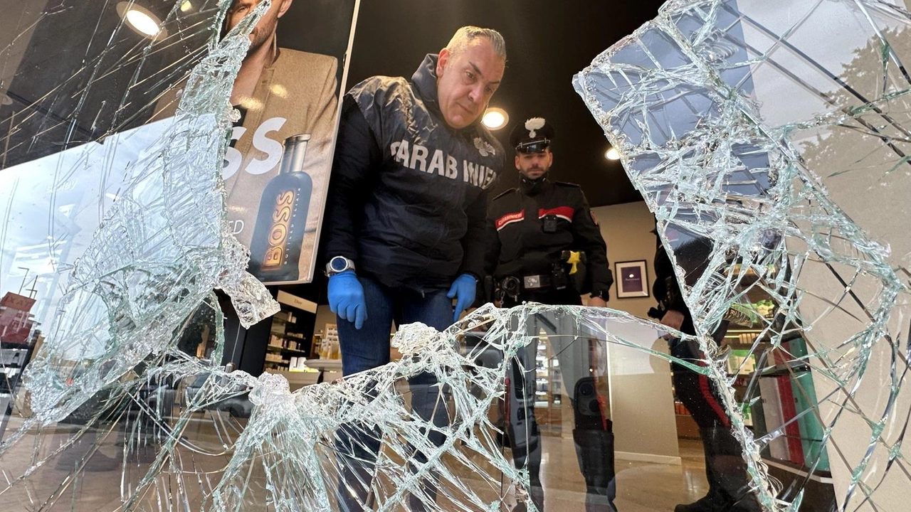 Una spaccata all’interno di un negozio (FotocronacheGermogli) Una spaccata all’interno di un negozio (FotocronacheGermogli)