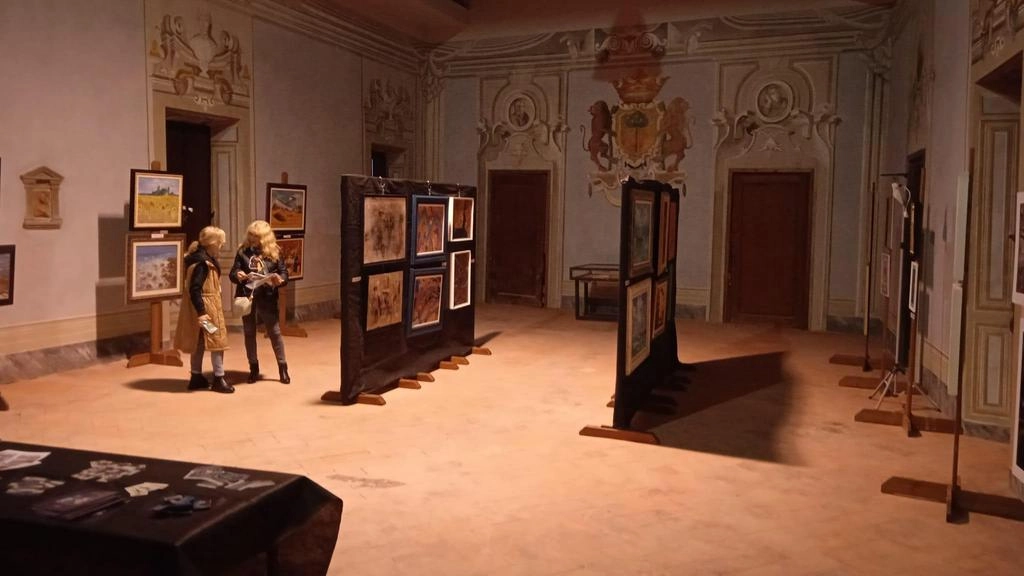Una delle sale di villa Baciocchi a Capannoli Una delle sale di villa Baciocchi a Capannoli
