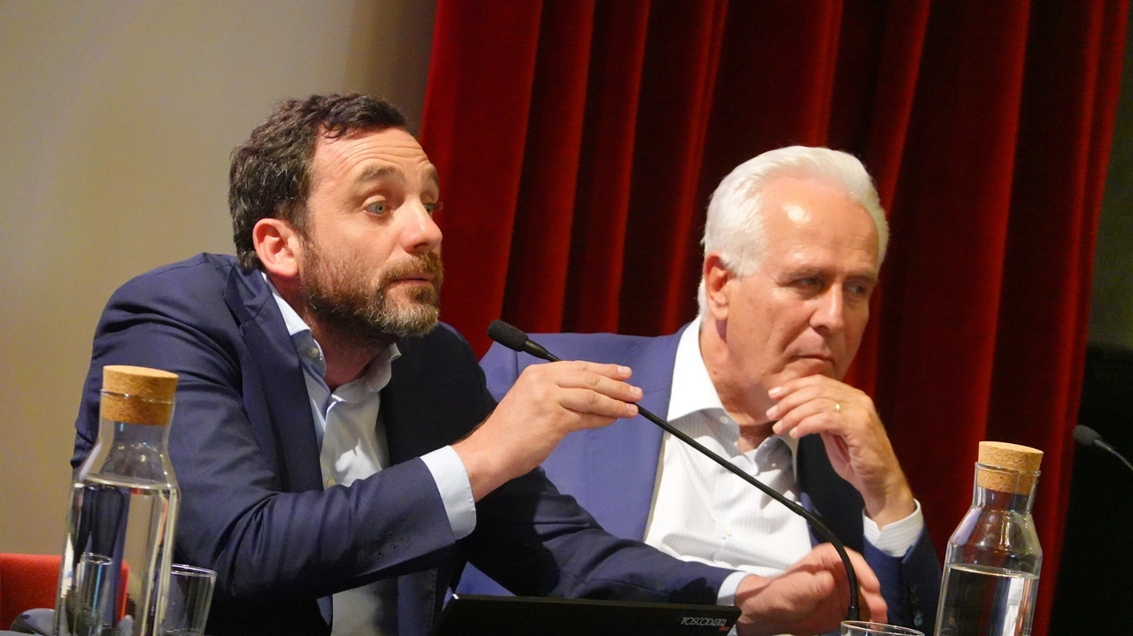 Alessandro Tomasi, mayor of Pistoia, and the governor of Tuscany Eugenio Gani