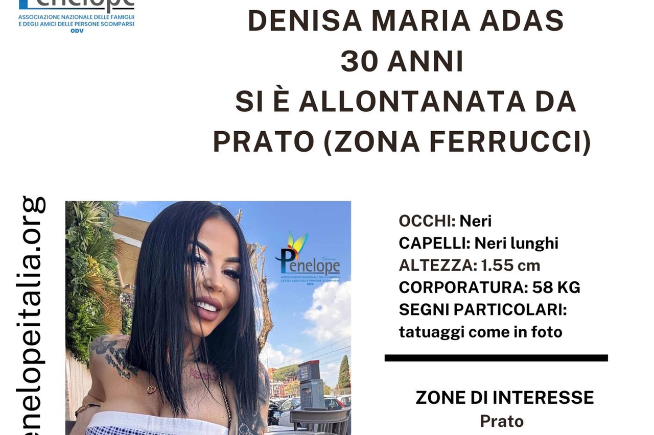 Denisa Maria Adas, il comunicato di Penelope Toscana sulla 30enne scomparsa a Prato