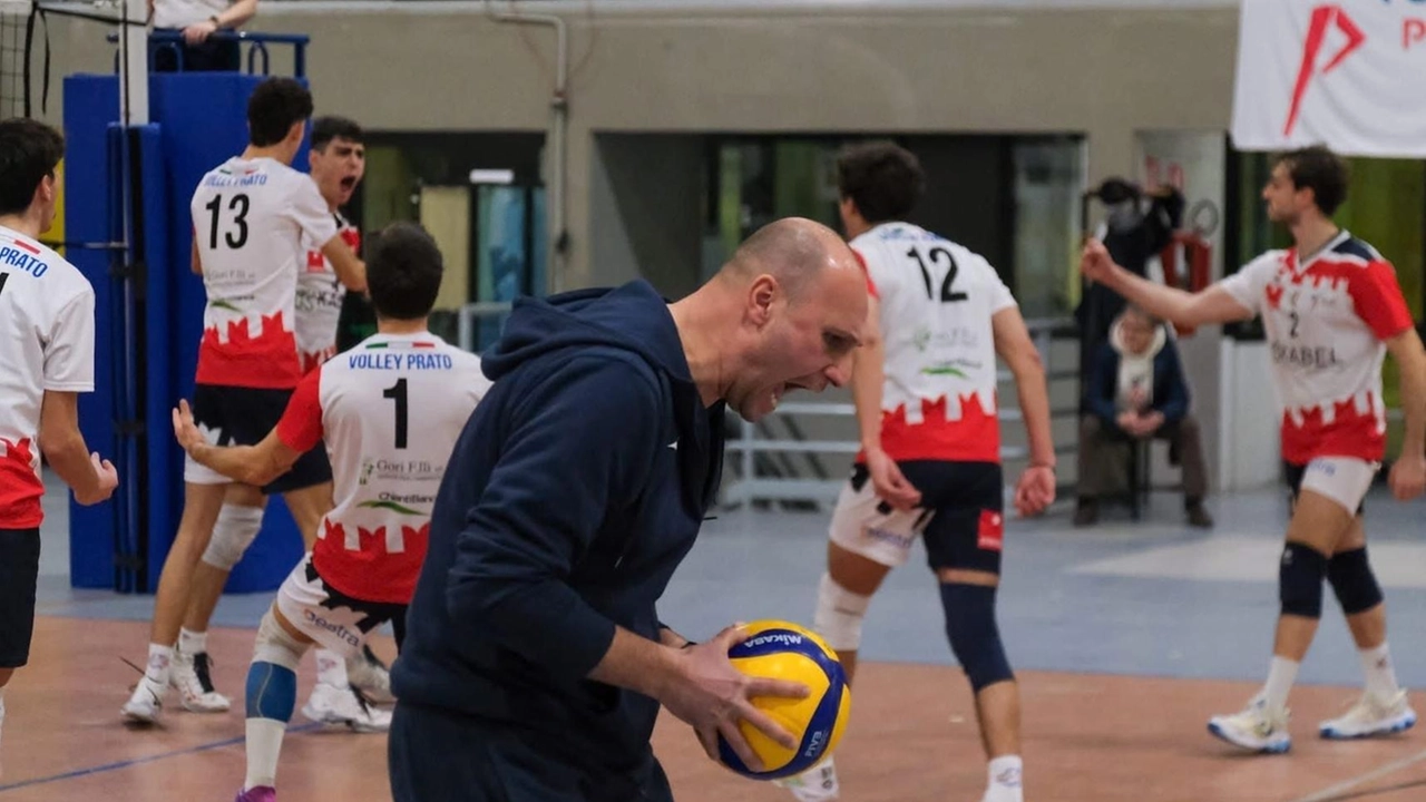 L’esultanza del coach Mirko Novelli