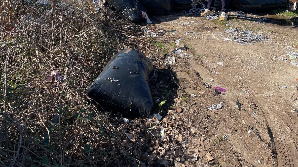 Questa è solo una parte della discarica che dalla via Statale arriva alla casa colonica Questa è solo una parte della discarica che dalla via Statale arriva alla casa colonica