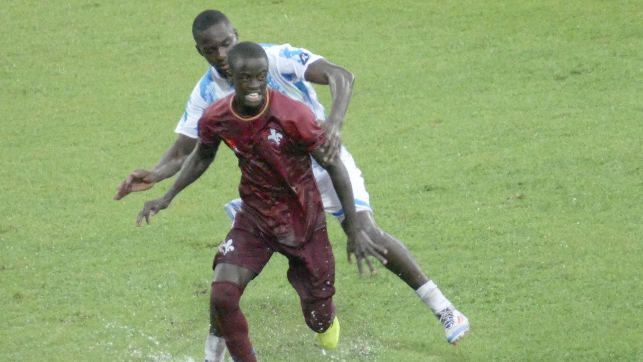 Kouassi durante la prima partita in serie D contro lo United Riccione Kouassi durante la prima partita in serie D contro lo United Riccione