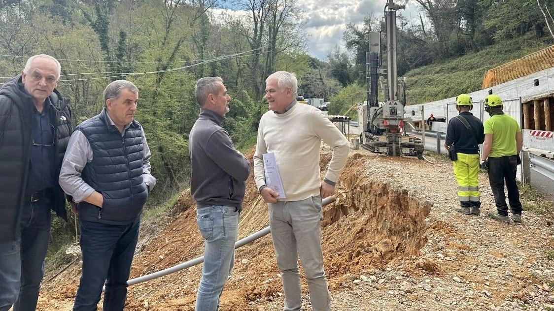 Il sopralluogo del sindaco Pierucci al cantiere di via Balza Fiorita