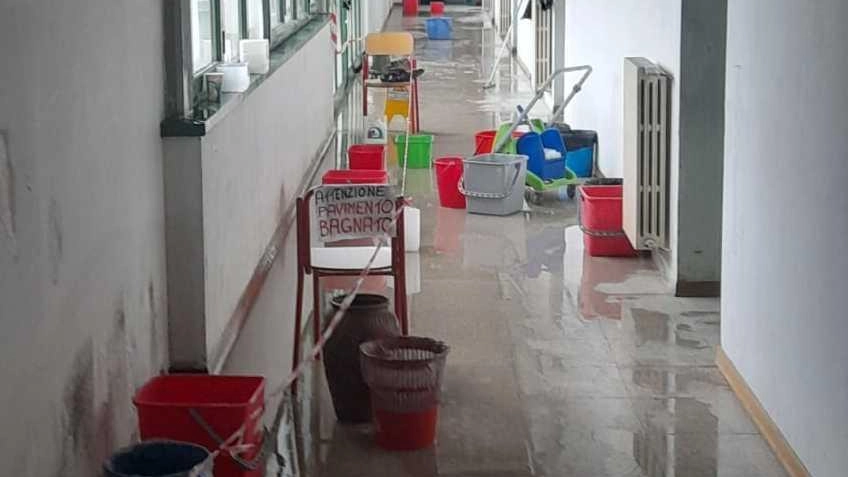 Un’immagine del corridoio dell’istituto agrario De Franceschi di via Dalmazia Un’immagine del corridoio dell’istituto agrario De Franceschi di via Dalmazia