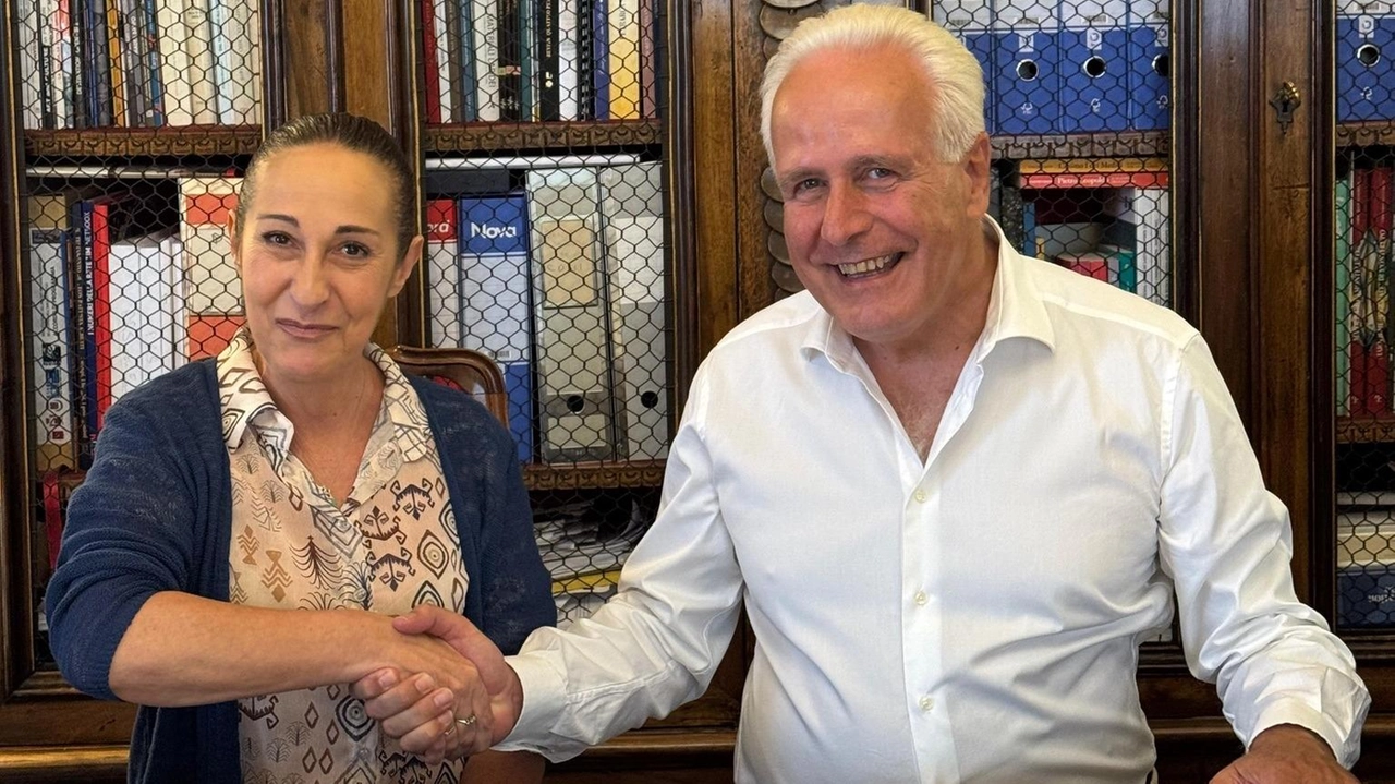 Il governatore Eugenio Giani con Paola Taverna, Movimento 5 Stelle Il governatore Eugenio Giani con Paola Taverna, Movimento 5 Stelle