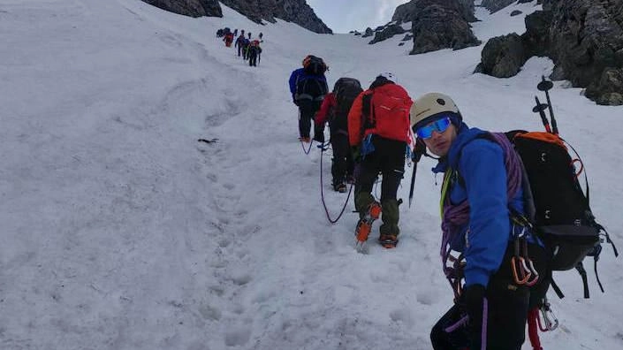 Un gruppo di escursionisti Un gruppo di escursionisti