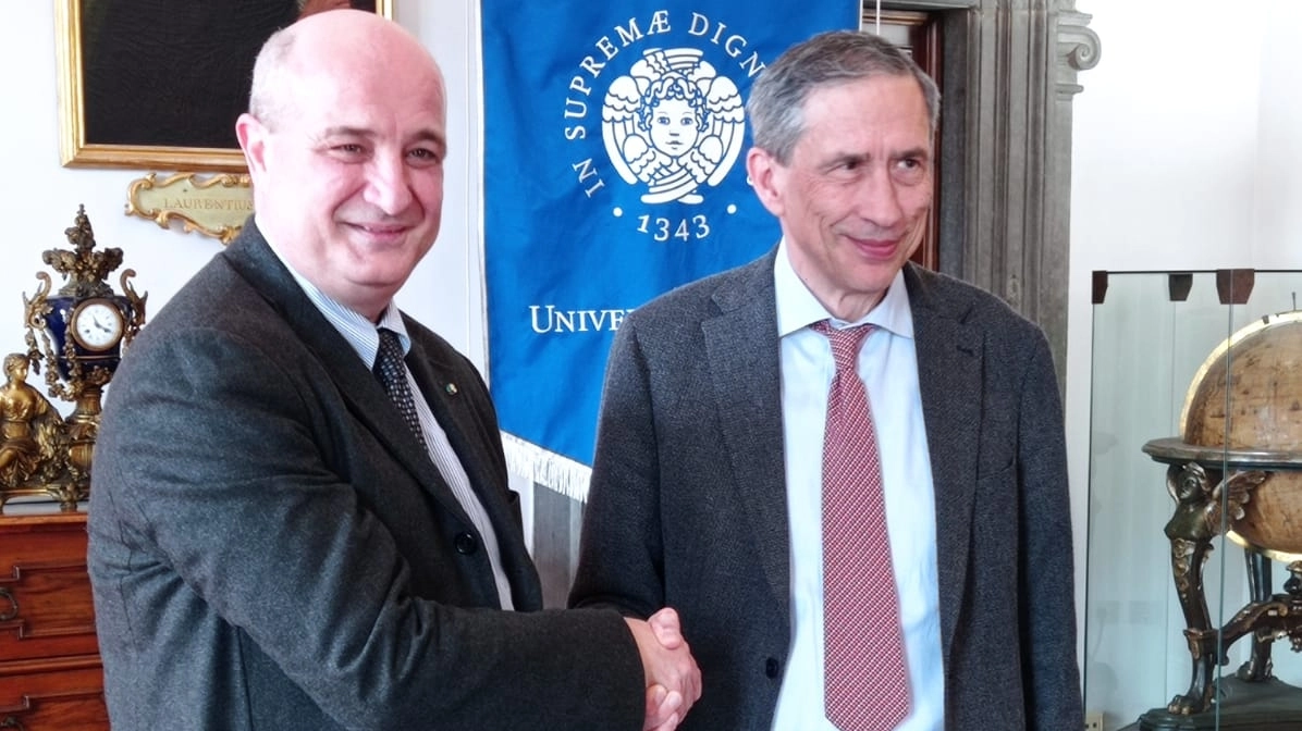 Nicola Casagli (presidente dell'Istituto) e Riccardo Zucchi (rettore Unipi)