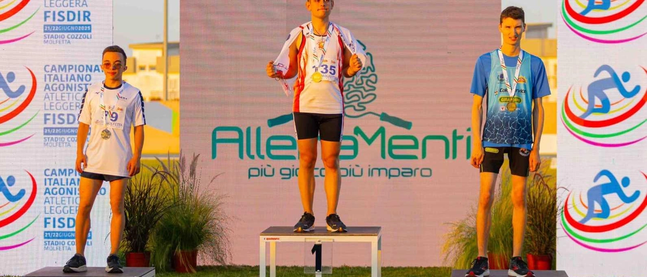Davide Sardi e Caterina Barghini. Sul podio ai Campionati Fisdir