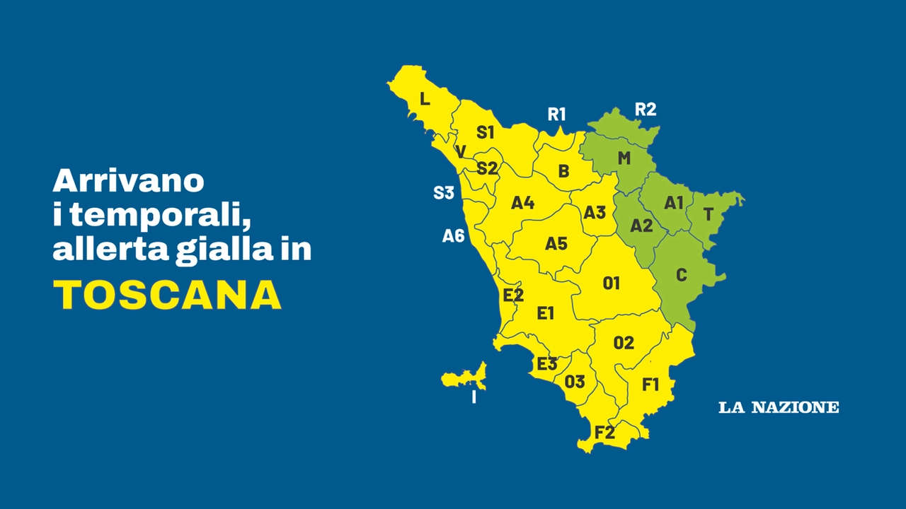 Allerta gialla in Toscana per temporali e rischio idrogeologico Allerta gialla in Toscana per temporali e rischio idrogeologico
