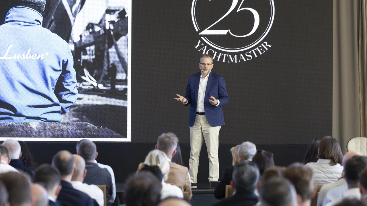 Fernando Pilli, direttore generale di Lusben, alle 25ª edizione dello Yachtmaster di Benetti tenuto a Marrakech Fernando Pilli, direttore generale di Lusben, alle 25ª edizione dello Yachtmaster di Benetti tenuto a Marrakech