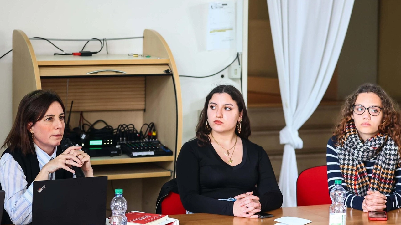 Linda Bertelli alla presentazione di ieri al liceo Virgilio (Gasperini/FotoGermogli)