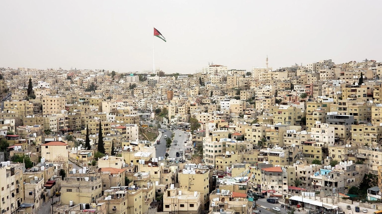 Un'immagine di Amman, capitale della Giordania Un'immagine di Amman, capitale della Giordania