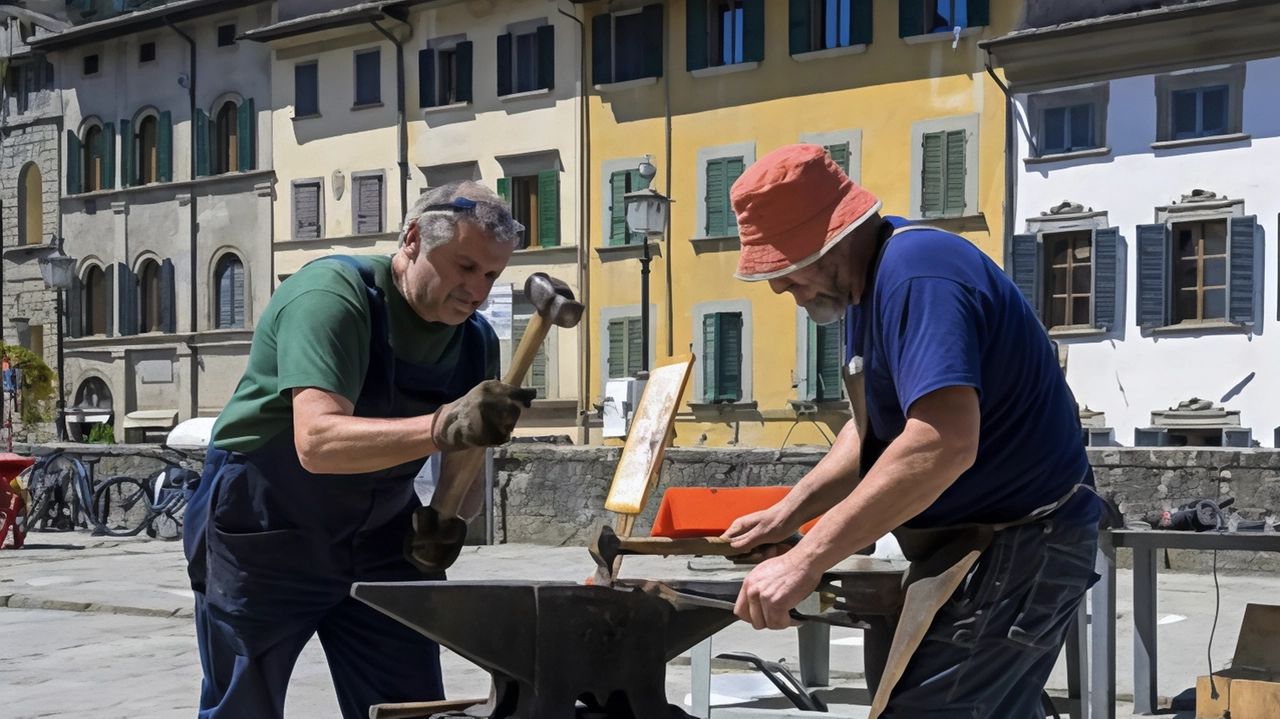 L’arte della forgiatura protagonista nelle piazze del borgo casentinese L’arte della forgiatura protagonista nelle piazze del borgo casentinese