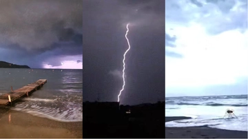 Fulmini che illuminano a giorno, bufera e temporali: tra Elba e costa ancora una notte di maltempo