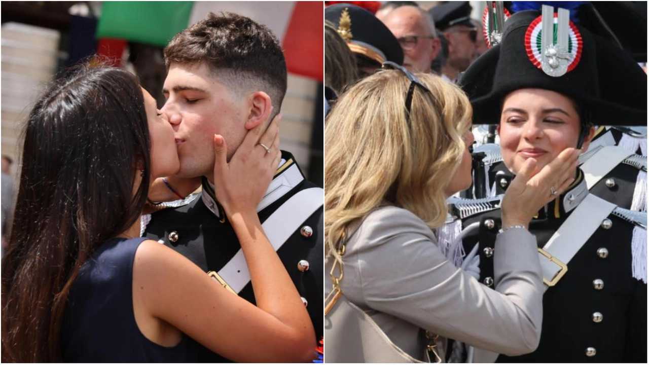 Due momenti della cerimonia del giuramento che si è svolta a Firenze (Fotocronache Germogli) Due momenti della cerimonia del giuramento che si è svolta a Firenze (Fotocronache Germogli)
