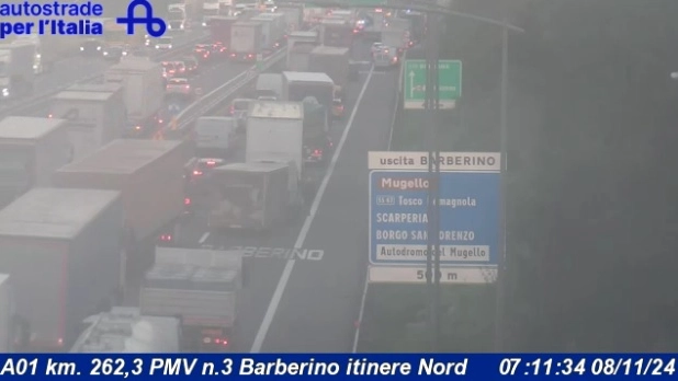 Incidente oggi, 8 novembre, in autostrada A1 Incidente oggi, 8 novembre, in autostrada A1
