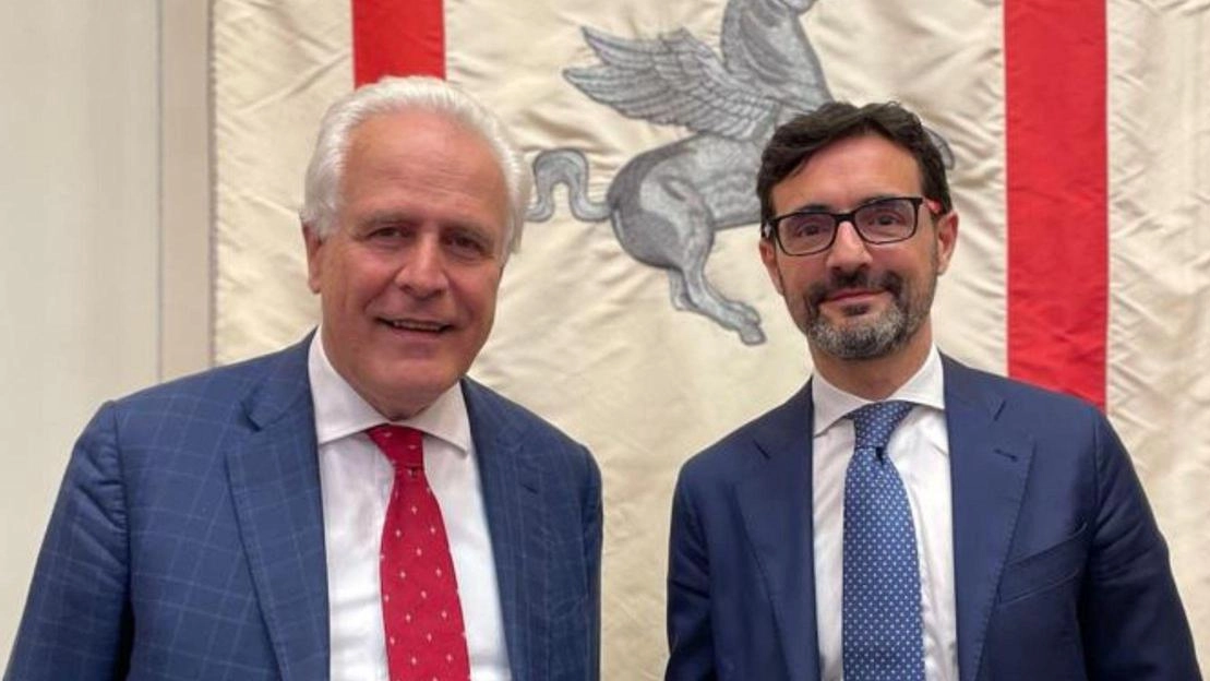 Il governatore della Toscana Eugenio Giani con il probabile nuovo direttore generale dell’Asl Marco Torre