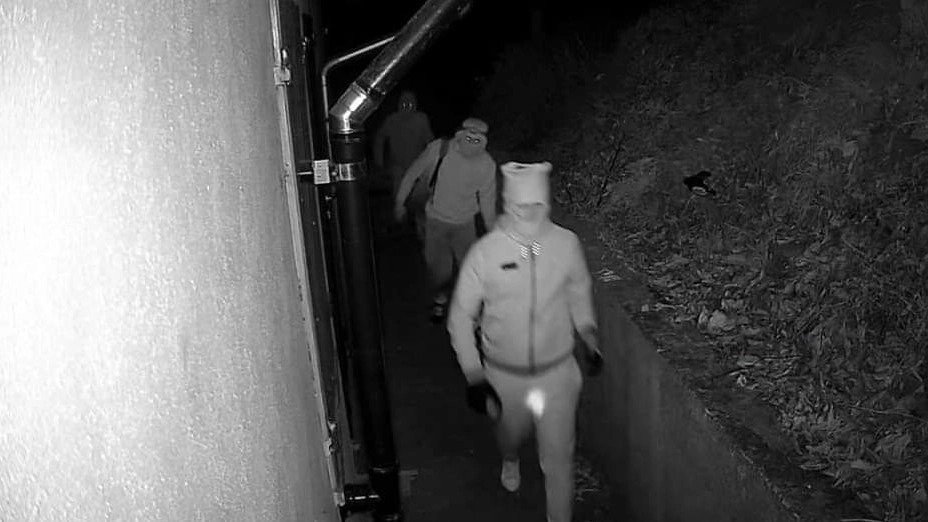 Un fotogramma ripreso dalle telecamere di sorveglianza della villa a Braia (Facebook)