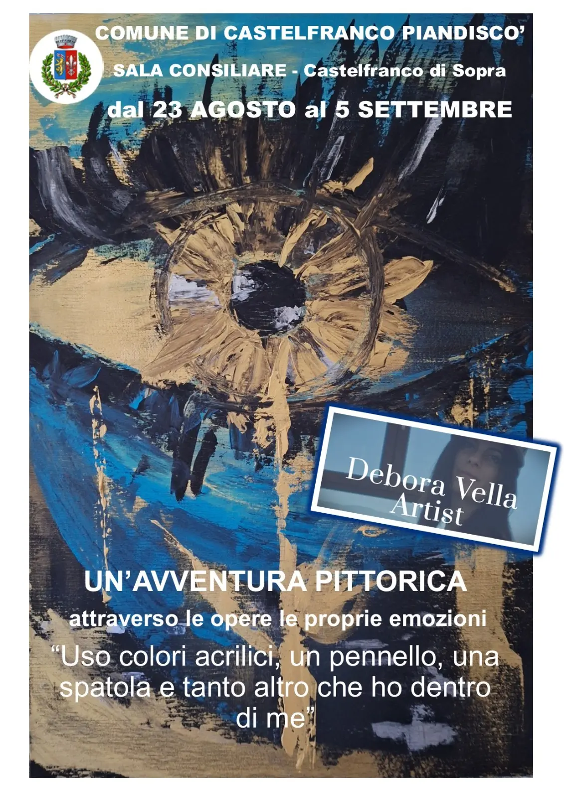 Castelfranco di Sopra. Sabato sarà inaugurata la mostra di Debora Vella nella Sala Consiliare