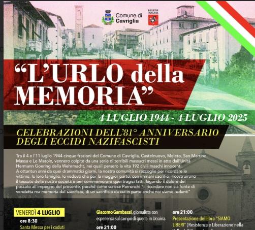 L’urlo della memoria 2025: le celebrazioni del massacro del 4 luglio 1944 in occasione dell’81esimo anniversario L’urlo della memoria 2025: le celebrazioni del massacro del 4 luglio 1944 in occasione dell’81esimo anniversario