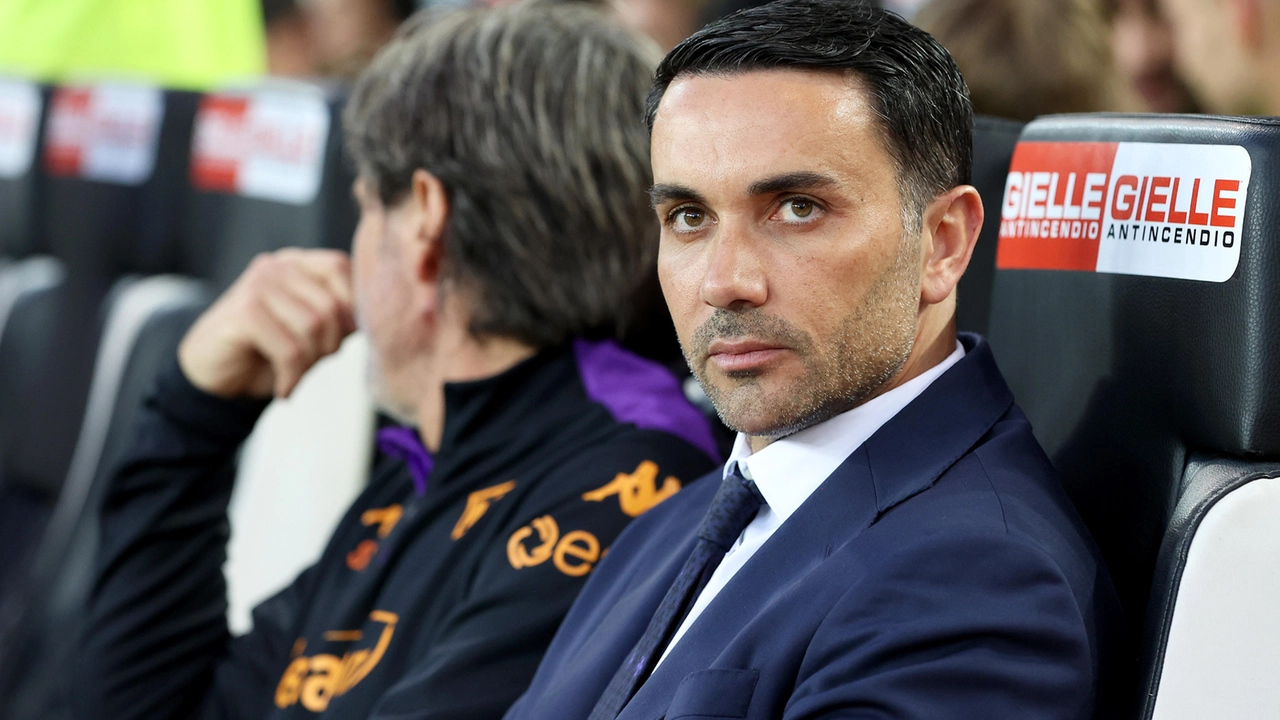 Palladino durante il match Udinese-Fiorentina (Foto Ansa) Palladino durante il match Udinese-Fiorentina (Foto Ansa)
