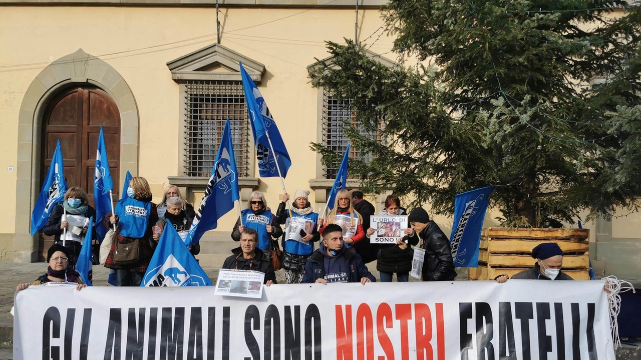 La manifestazione. che fecero le associazioni davanti al Tribunale di Pistoia La manifestazione. che fecero le associazioni davanti al Tribunale di Pistoia