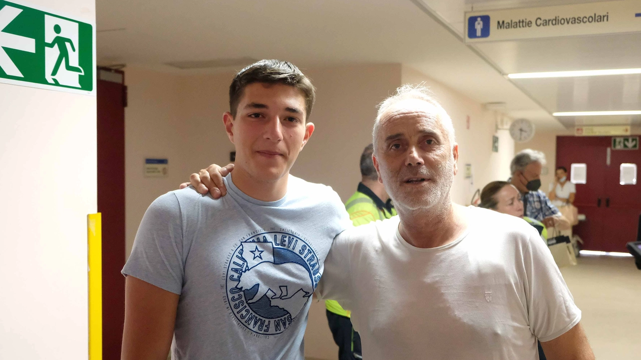 Marcello Amadori incontra Alessandro Dioni che gli ha salvato la vita (ALESSANDRO FALSETTI)