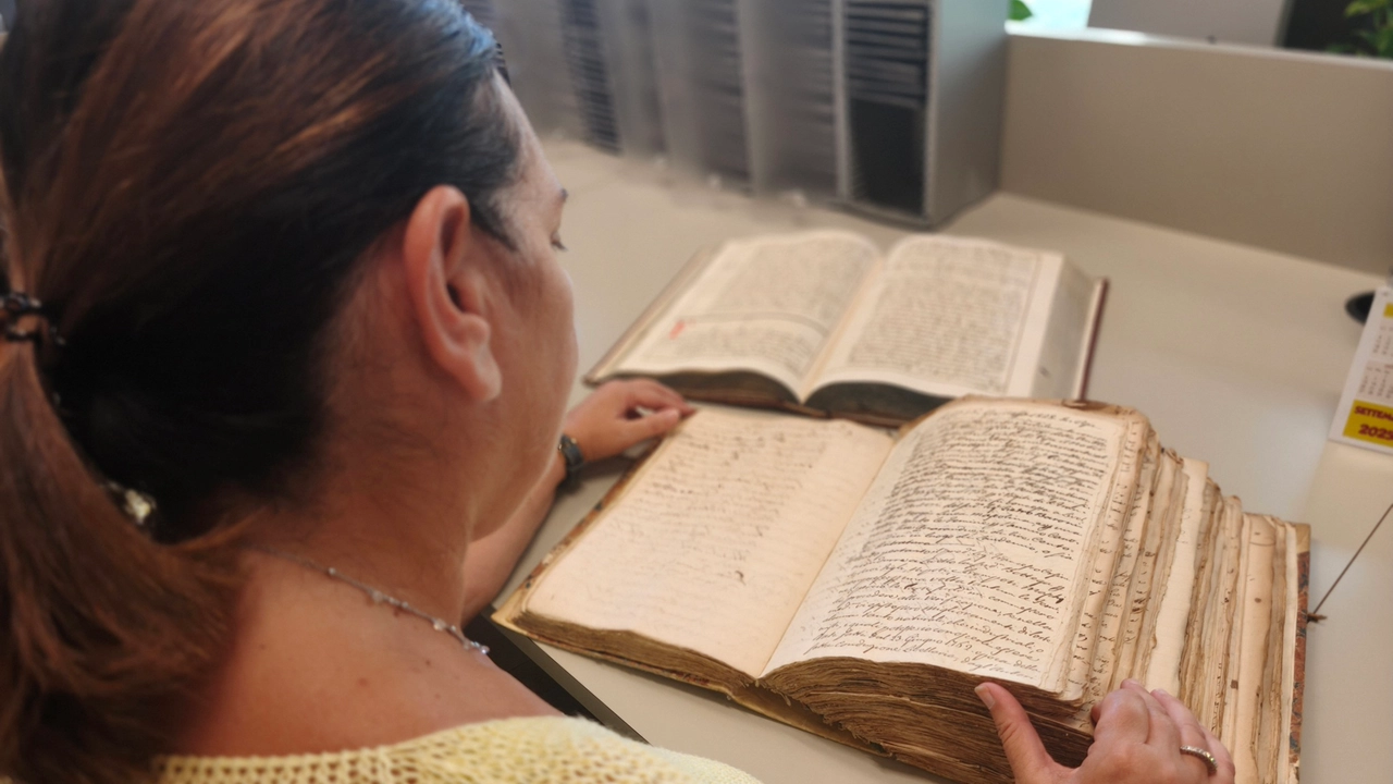 Uno dei libri nell'Archivio dell'Opa Uno dei libri nell'Archivio dell'Opa