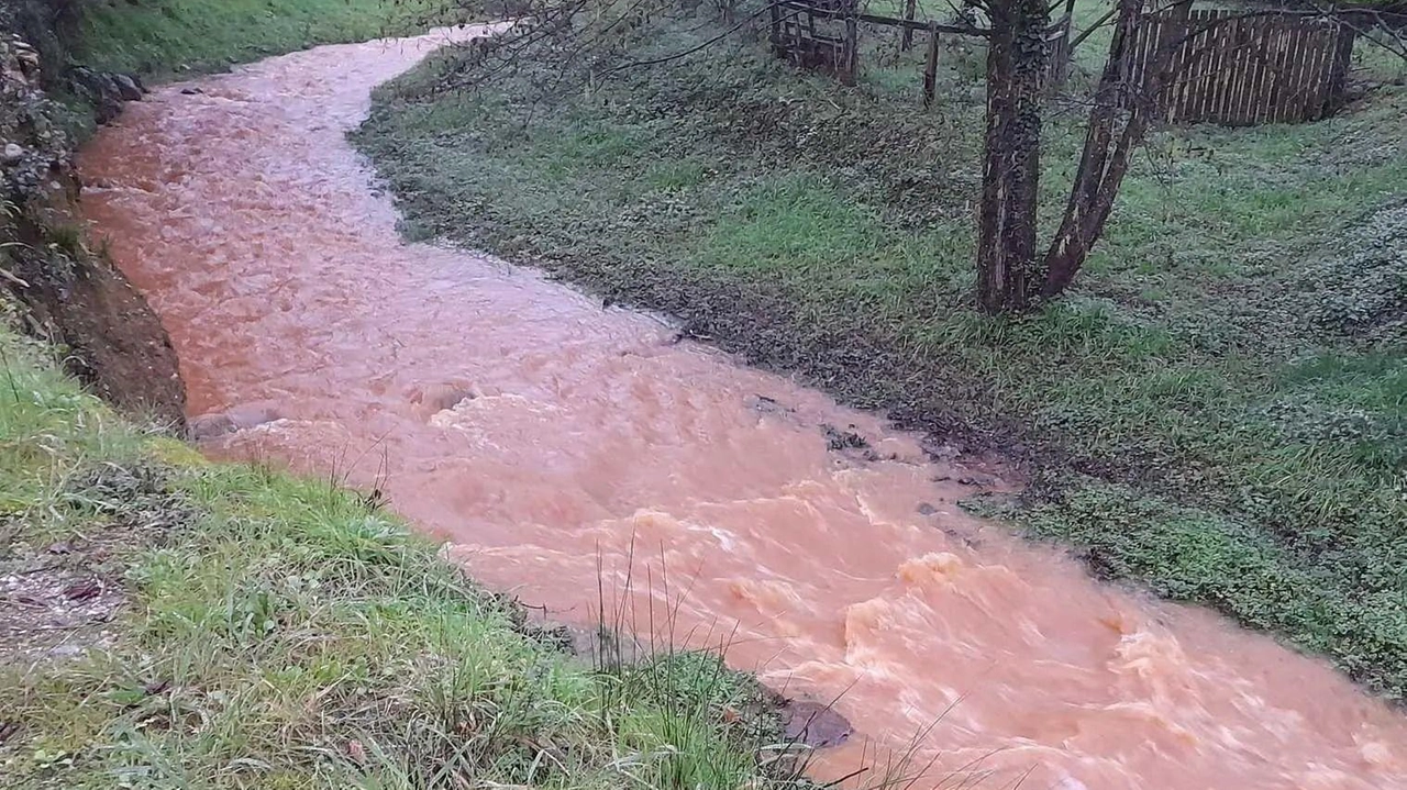 Il Baccatoio “rosso“ quando è in piena Il Baccatoio “rosso“ quando è in piena