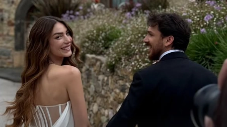 Andrea Cerioli e Arianna Cirrincione durante il matrimonio che si è svolto in provincia di Pisa (Da Instagram) Andrea Cerioli e Arianna Cirrincione durante il matrimonio che si è svolto in provincia di Pisa (Da Instagram)