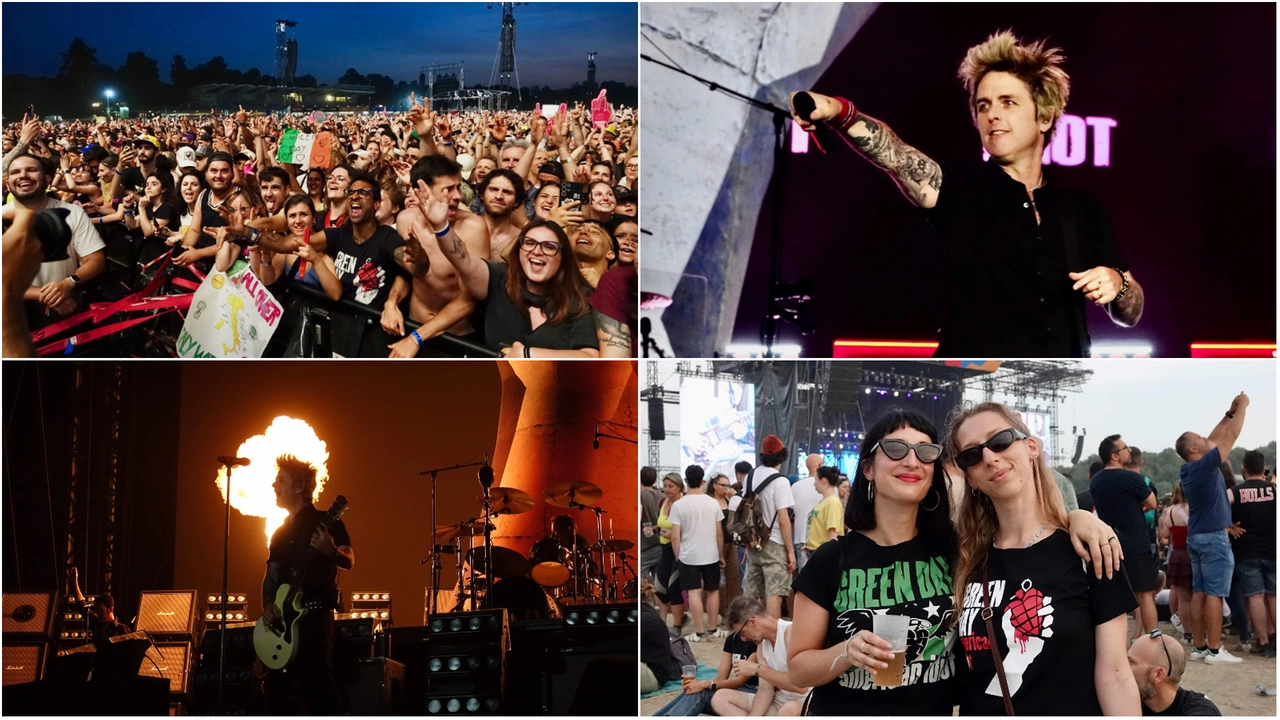Quattro momenti del concerto dei Green Day a Firenze, nell'ambito del Firenze Rocks (Tania Bucci / New Press Photo) Quattro momenti del concerto dei Green Day a Firenze, nell'ambito del Firenze Rocks (Tania Bucci / New Press Photo)