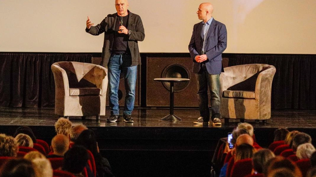 Luca Zingaretti al cinema Grotta di Sesto Fiorentino per presentare il film ’La casa degli sguardi’ che segna il suo debutto alla regia