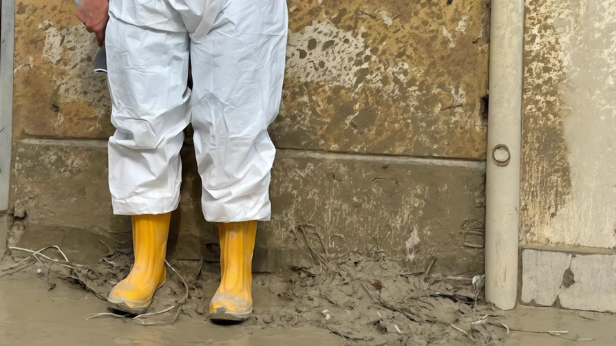 Sara Duchi mostra il livello dell’acqua che aveva raggiunto quota due metri Sara Duchi mostra il livello dell’acqua che aveva raggiunto quota due metri