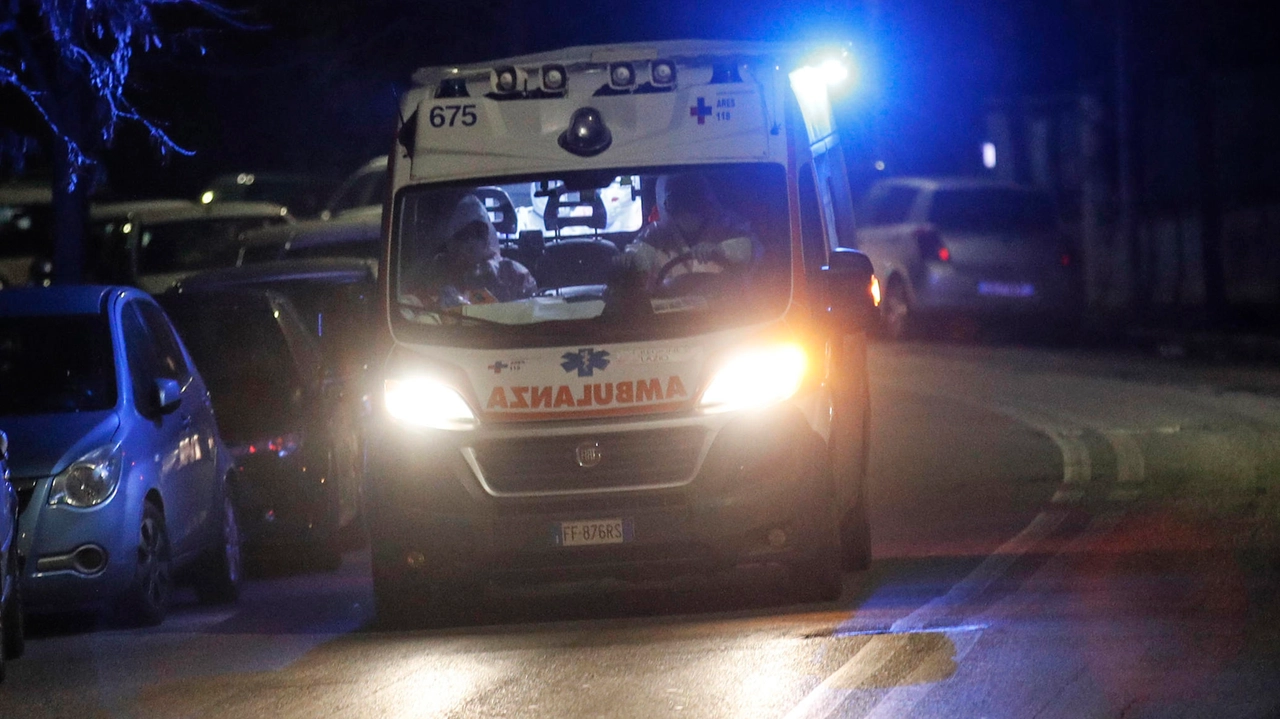 Un'ambulanza in una foto d'archivio Un'ambulanza in una foto d'archivio
