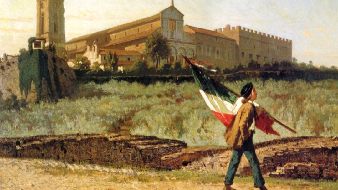 La prima bandiera italiana portata a Firenze, 1859, di Francesco Saverio Altamura