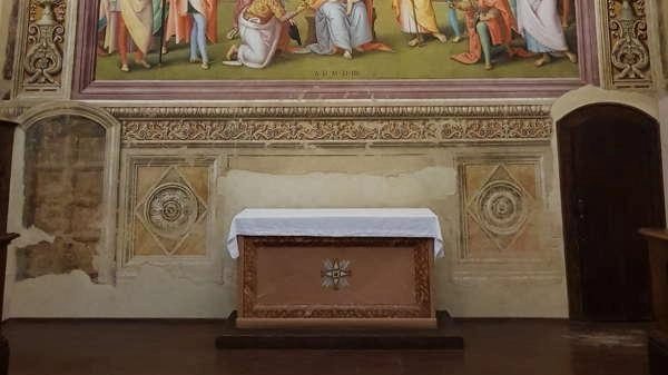 L’Adorazione dei Magi del Perugino è custodita nell’Oratorio di Santa Maria dei Bianchi L’Adorazione dei Magi del Perugino è custodita nell’Oratorio di Santa Maria dei Bianchi