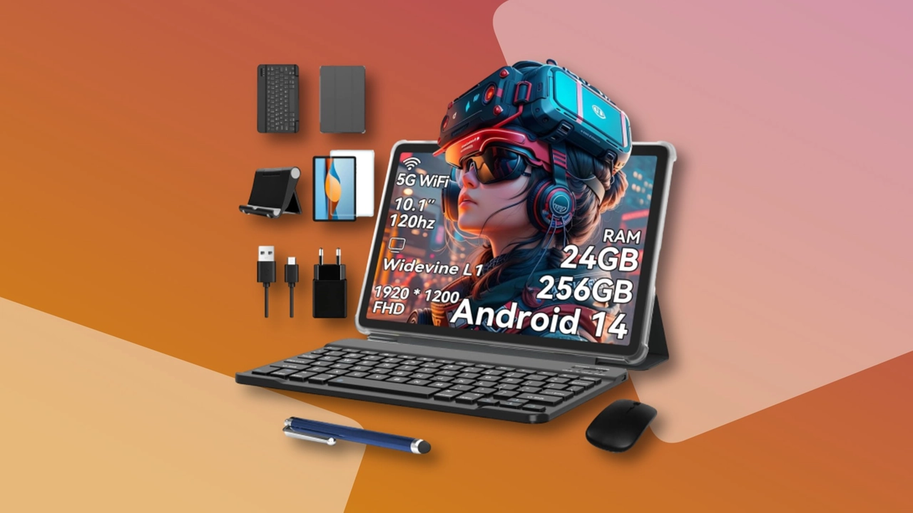 tablet Android con accessori tablet Android con accessori