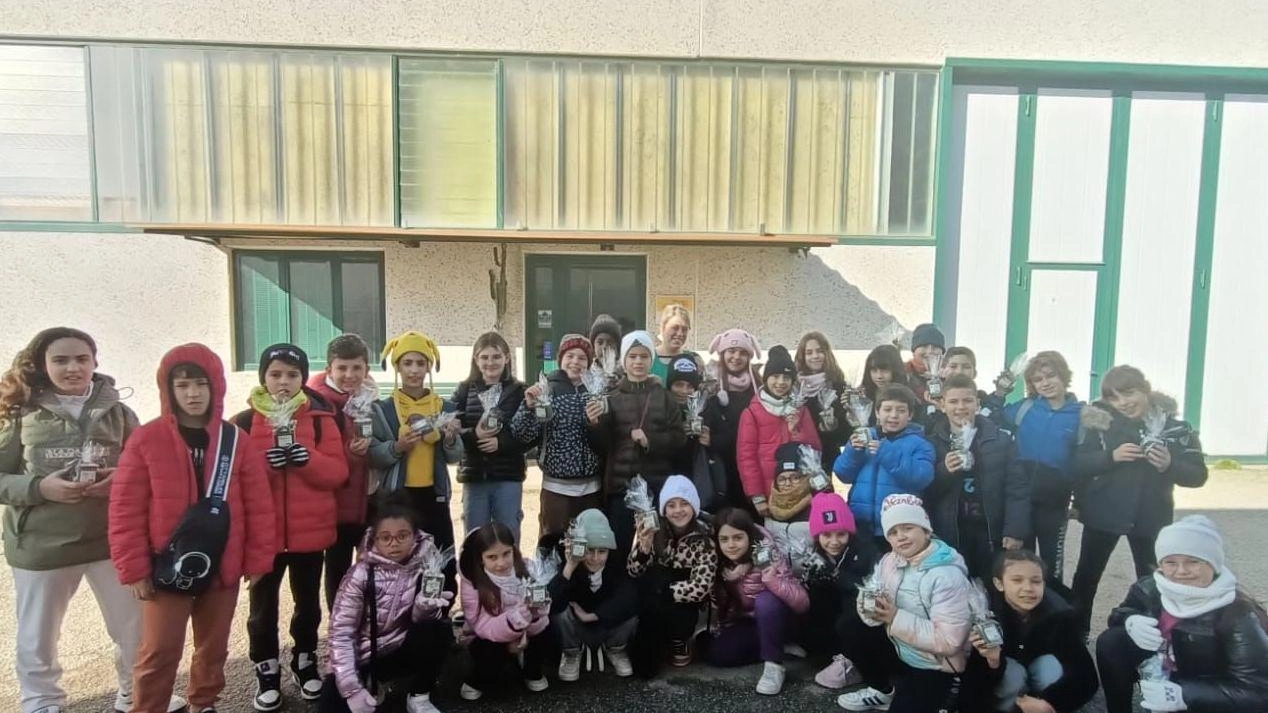 Ecco i cronisti in classe di Cospaia Ecco i cronisti in classe di Cospaia