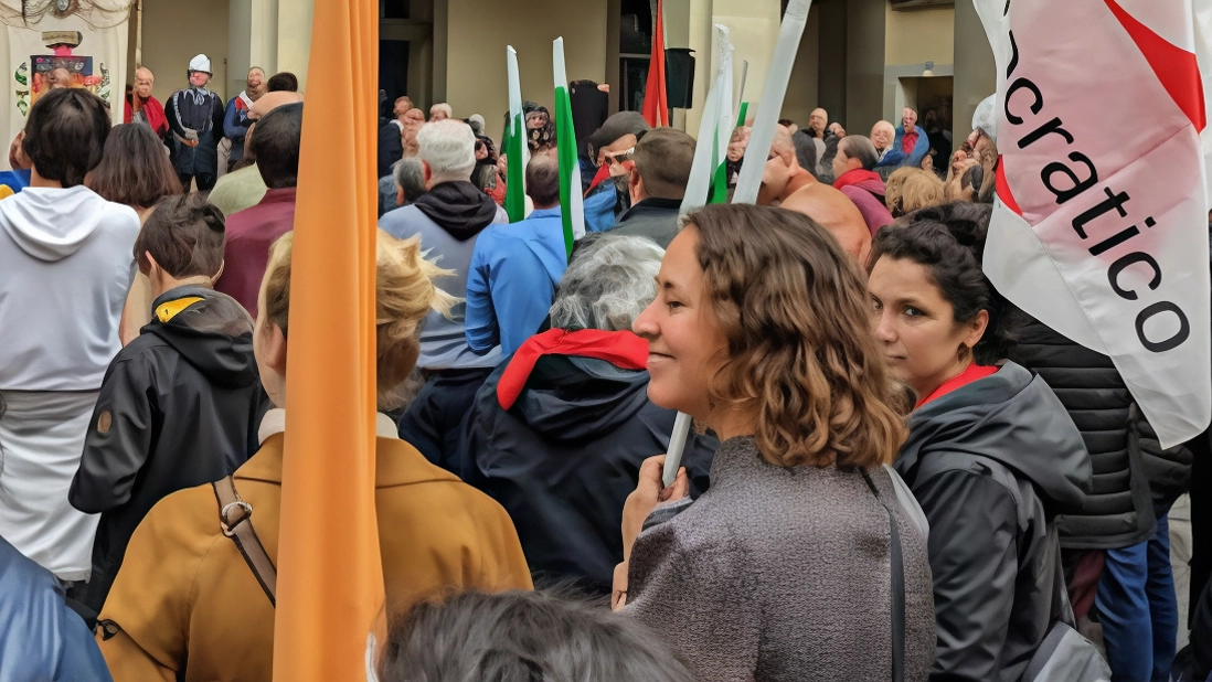 Marta Logli in piazza per il 25 Aprile