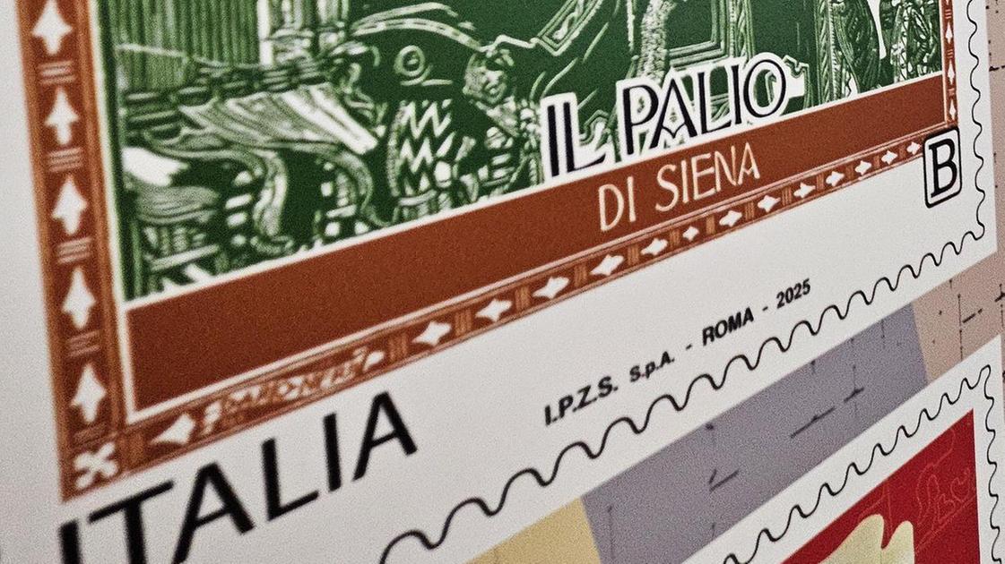 un francobollo celebra il palio tiratura di centomila esemplari