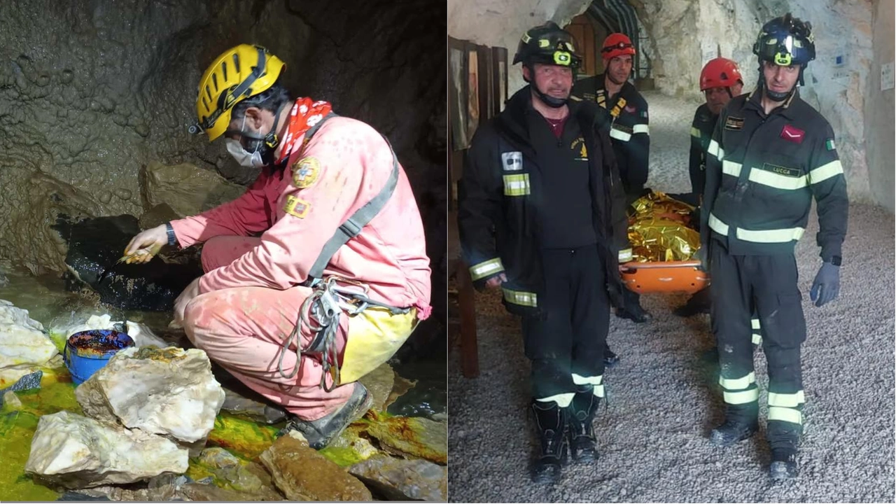 Il salvataggio nell'Antro del Corchia
